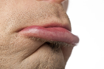 grimace lips