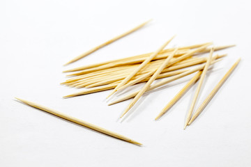 toothpicks on white background