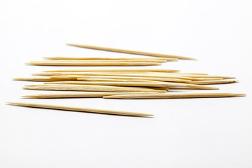 toothpicks on white background