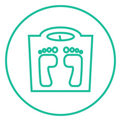 Weighing scale line icon.