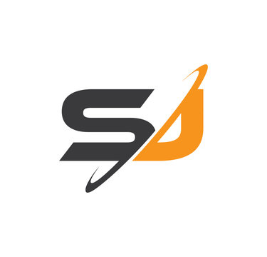 SJ initial logo with double swoosh

