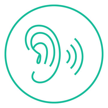 recommend clip art: Human ear line icon.