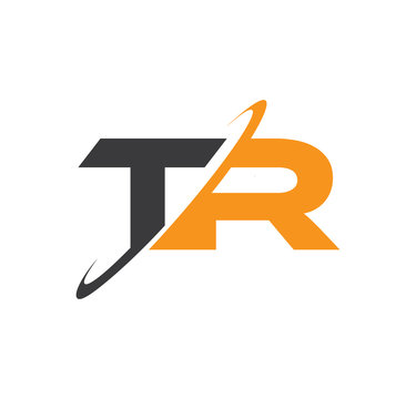 TR initial logo with double swoosh
