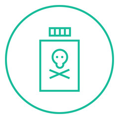 Bottle of poison line icon.