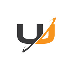 UJ initial logo with double swoosh
