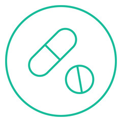 Pills line icon.