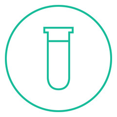 Test tube line icon.