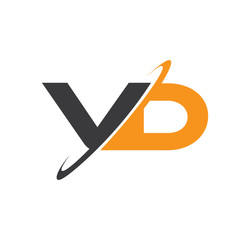 VD initial logo with double swoosh
