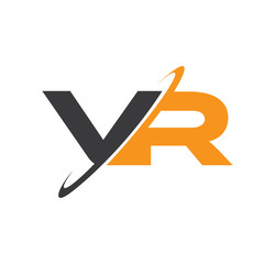 VR initial logo with double swoosh

