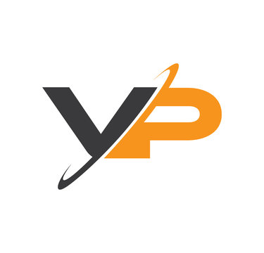 VP initial logo with double swoosh
