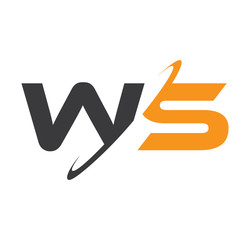 WS initial logo with double swoosh
