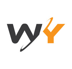 WY initial logo with double swoosh
