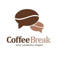 Coffee break logo. Vector design concept