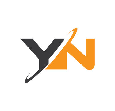YN initial logo with double swoosh
