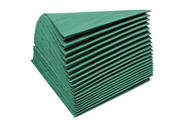 green paper napkins