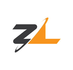 ZL initial logo with double swoosh
