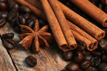 Obraz na płótnie Canvas Coffee and spices