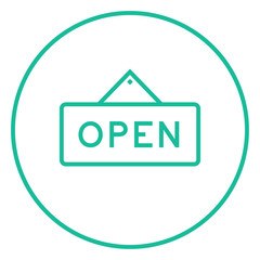 Open sign line icon.