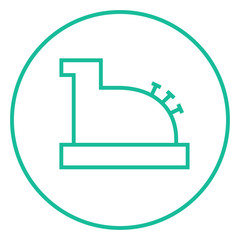 Fototapeta premium Cash register machine line icon.