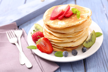 pancake with berry fruit