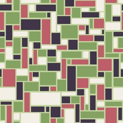 Mosaic seamless from rectangles - vector illustration