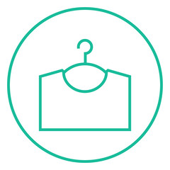 Obraz premium Sweater on hanger line icon.