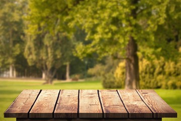 Naklejka premium Composite image of wooden floor