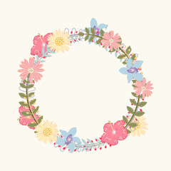 Floral Frame, for wedding invitations and birthday cards