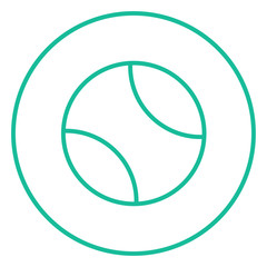 Tennis ball line icon.