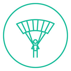 Skydiving line icon.