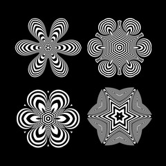 Abstract Design Elements. Optical Art. Vector illustration.