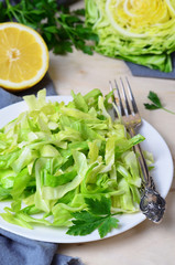 Cabbage Salad on bright background