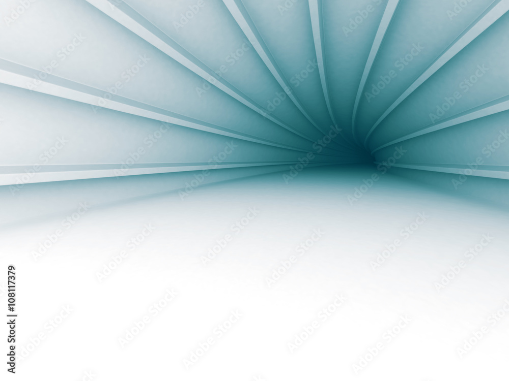 Wall mural abstract architecture tunnel with light background