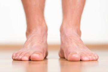 Man feet closeup