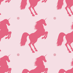 Vector seamless pattern with Unicorn.
