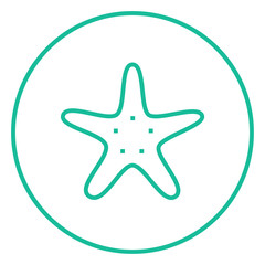 Obraz premium Starfish line icon.