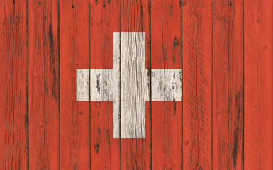 Flag of Chile painted on wooden frame