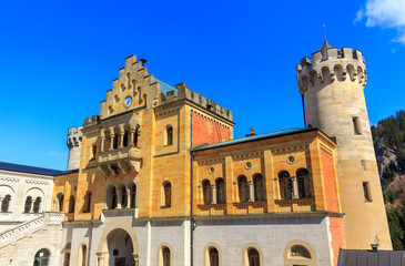 Fototapeta premium Schloss Hohenschwangau Castle (High Swan County Palace), Füssen, Bawaria, Niemcy