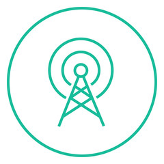 Antenna line icon.