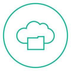 Cloud computing line icon.