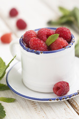 Fresh raspberries