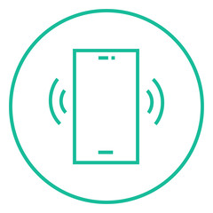Vibrating phone line icon.