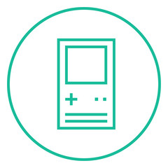 Electronic game line icon.