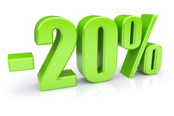 20% discount on a white