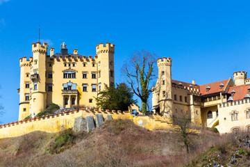 Fototapeta na wymiar The castle of Hohenschwangau in Germany. Bavaria