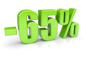 65% discount on a white