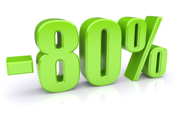 80% discount on a white