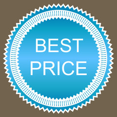 Red best price star button