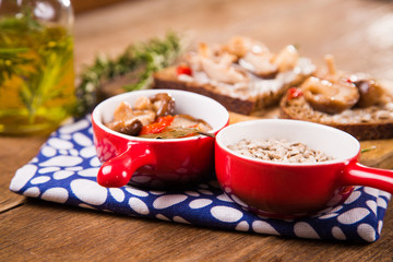 sandwich with mushrooms