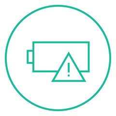 Empty battery line icon.